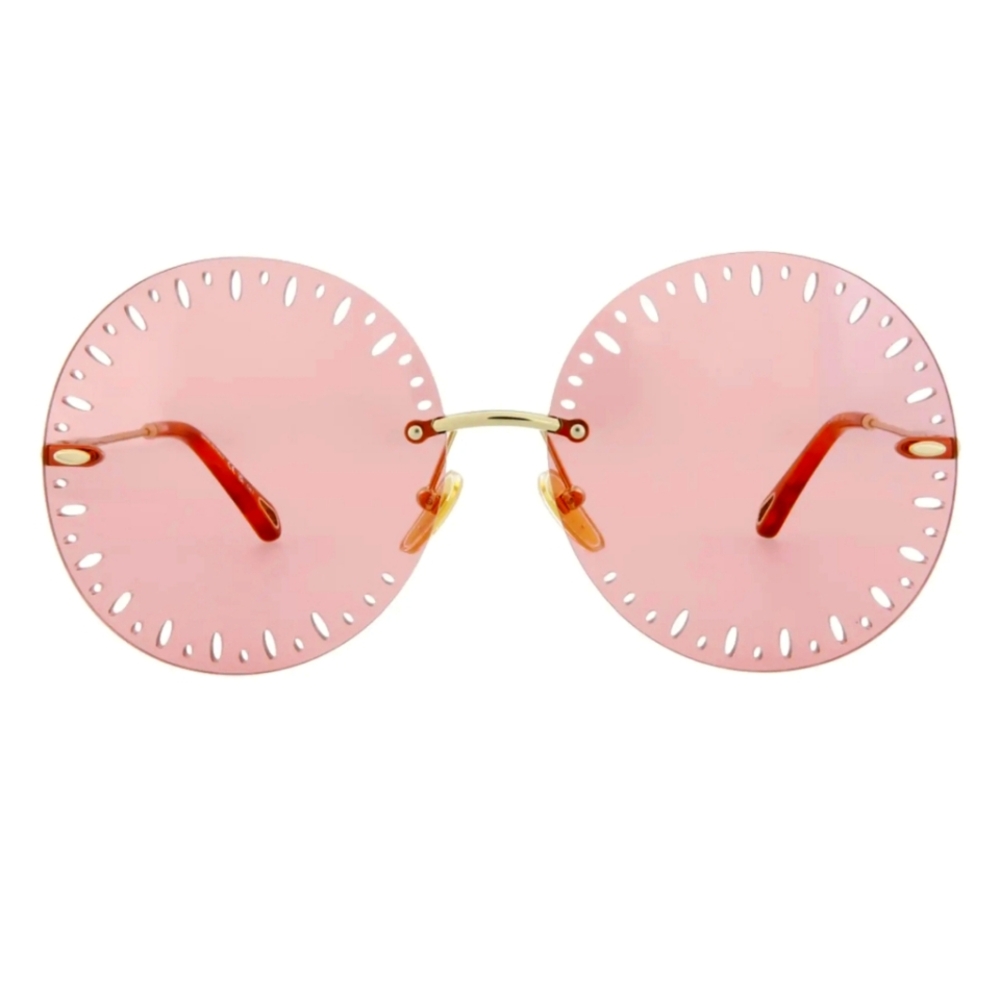 Chloe Round Pink Sunglasses (Retail $530) NWT